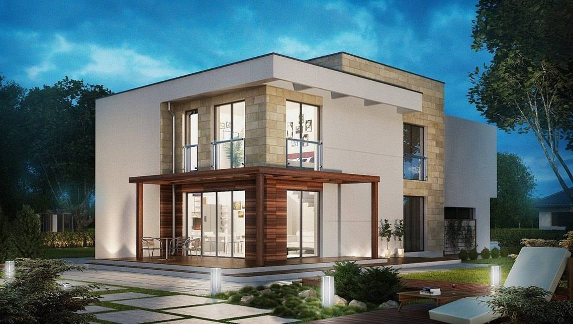 Visualization gallery - The project of a two-story mansion, made in a modern style