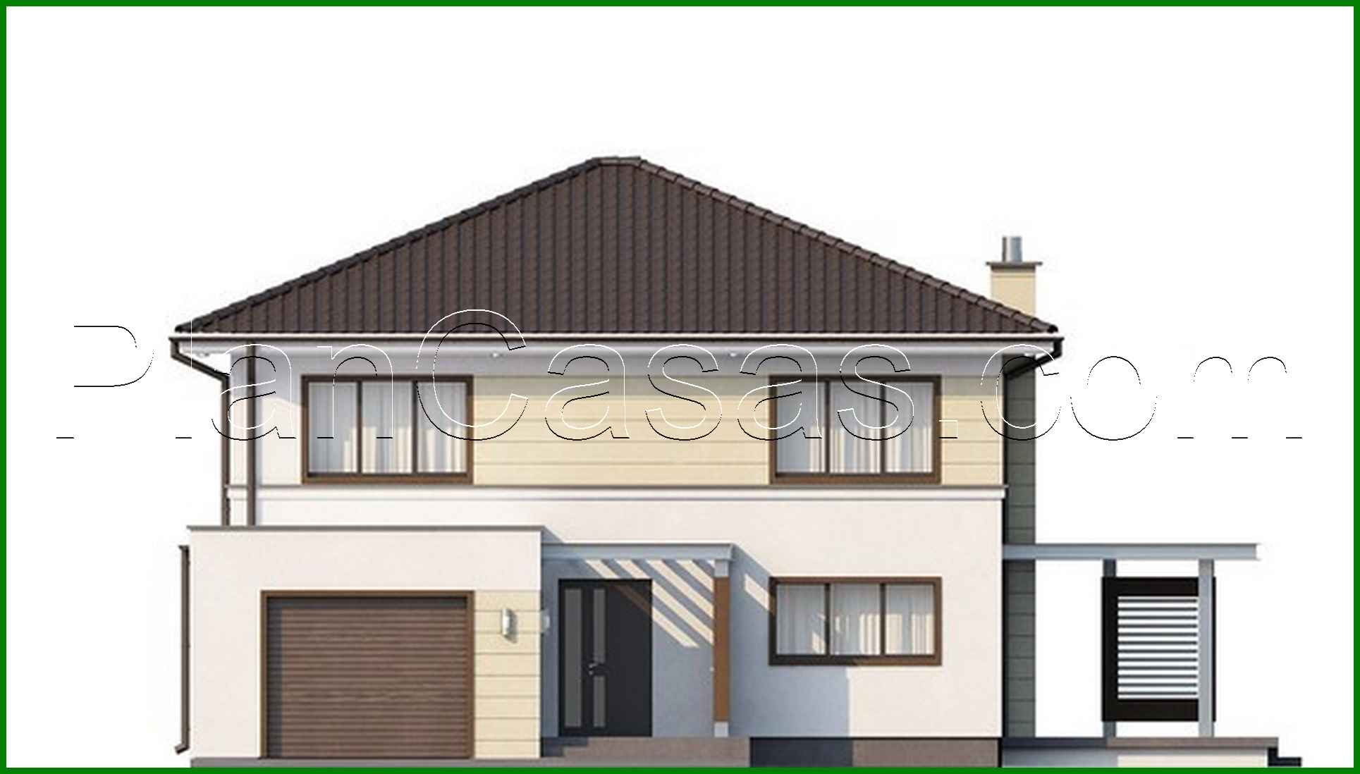 Visualization gallery - The project of a two-story cottage with a second light