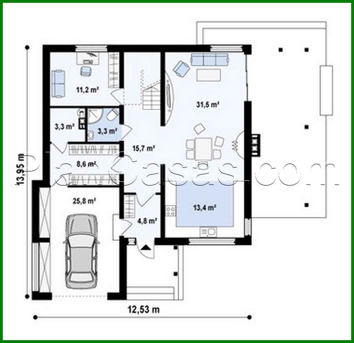 Visualization gallery - The project of a two-story cottage with a second light