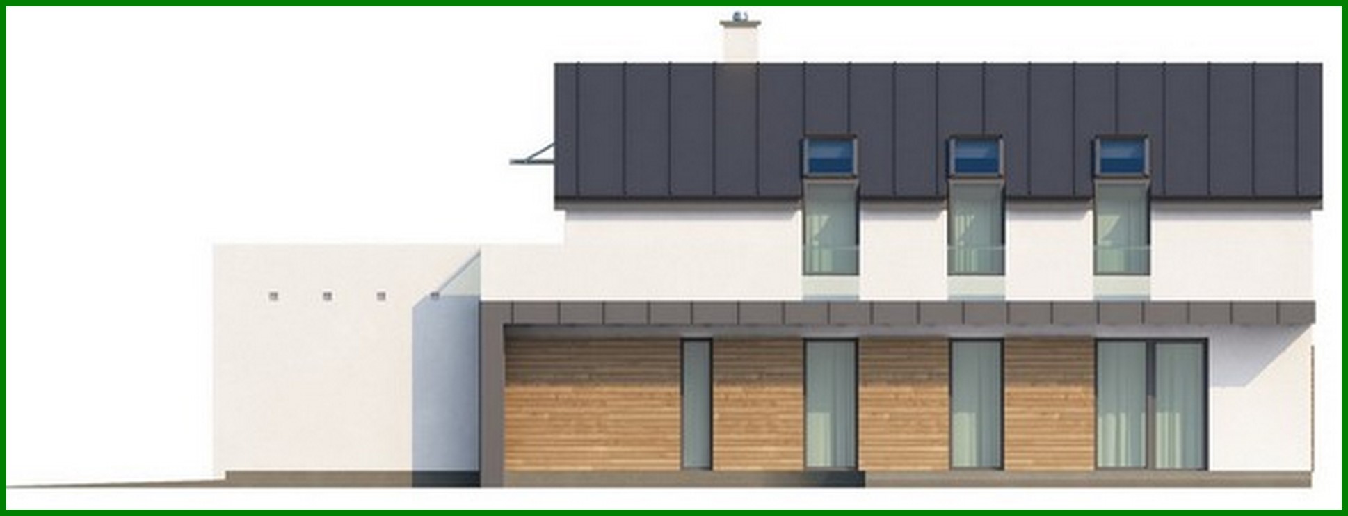 Visualization gallery - The project of a modern house with a simple layout