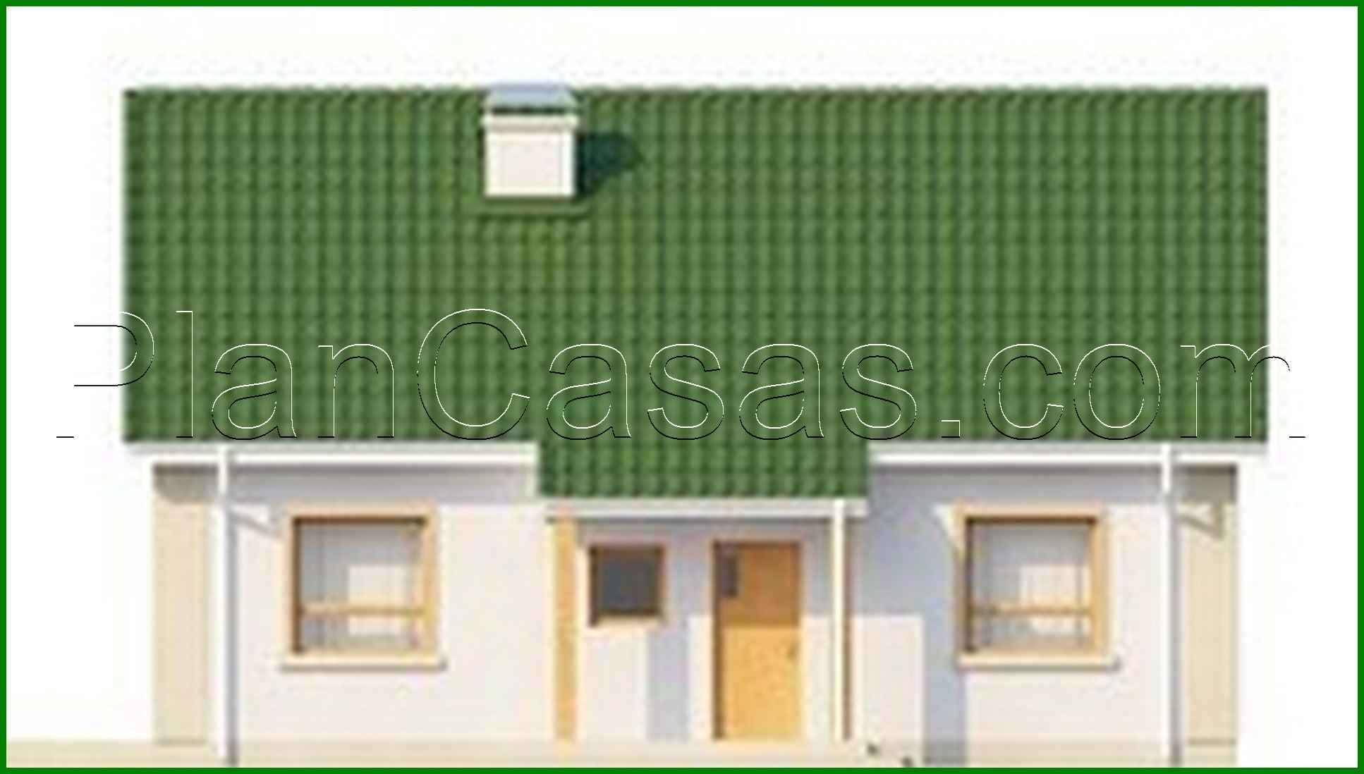 Visualization gallery - Project of a house with a gable roof and an attic room