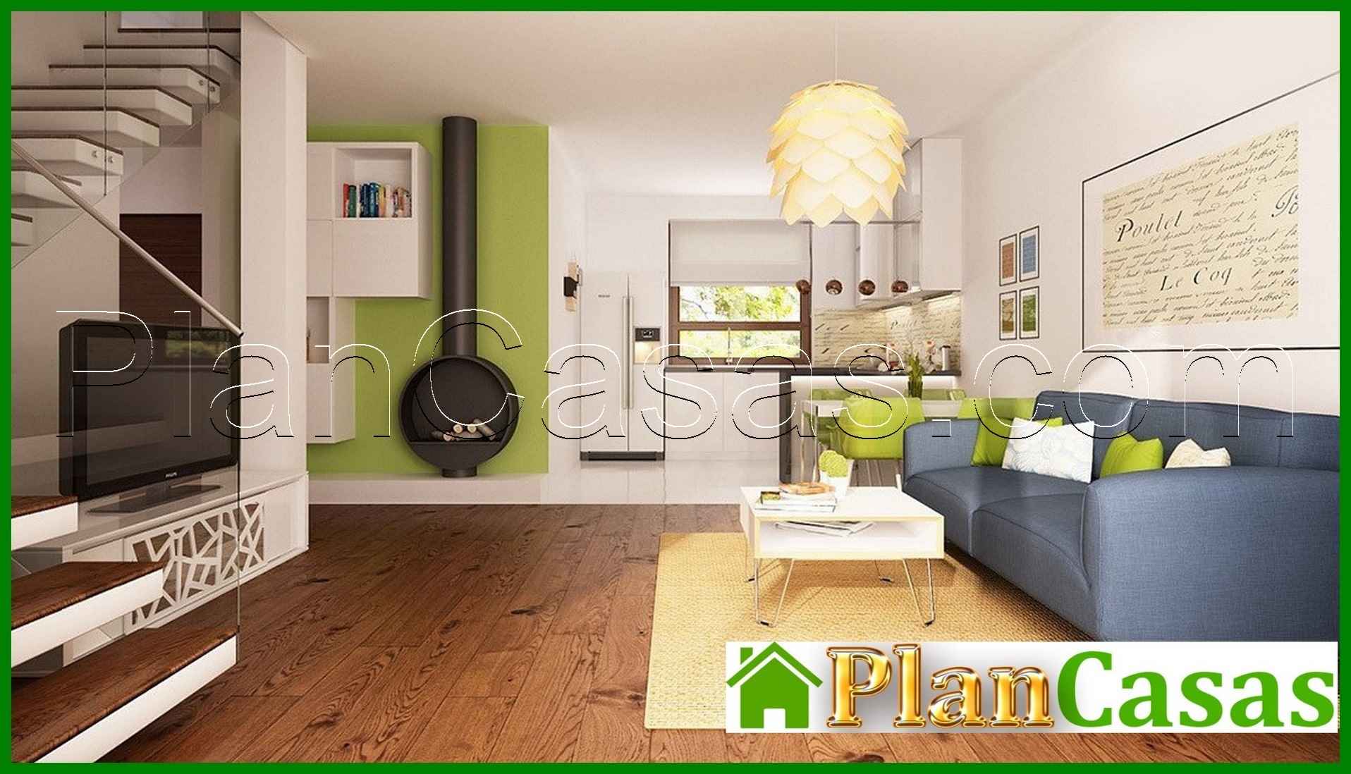 Visualization gallery - Project of a house with a gable roof and an attic room