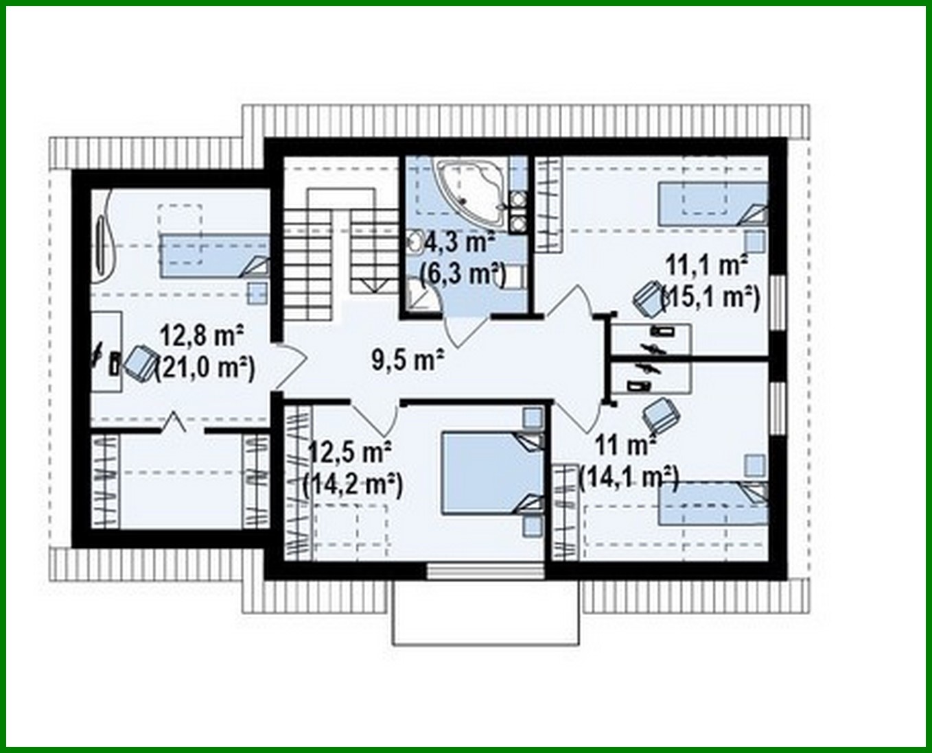 Visualization gallery - The project of a classic house with modern elements