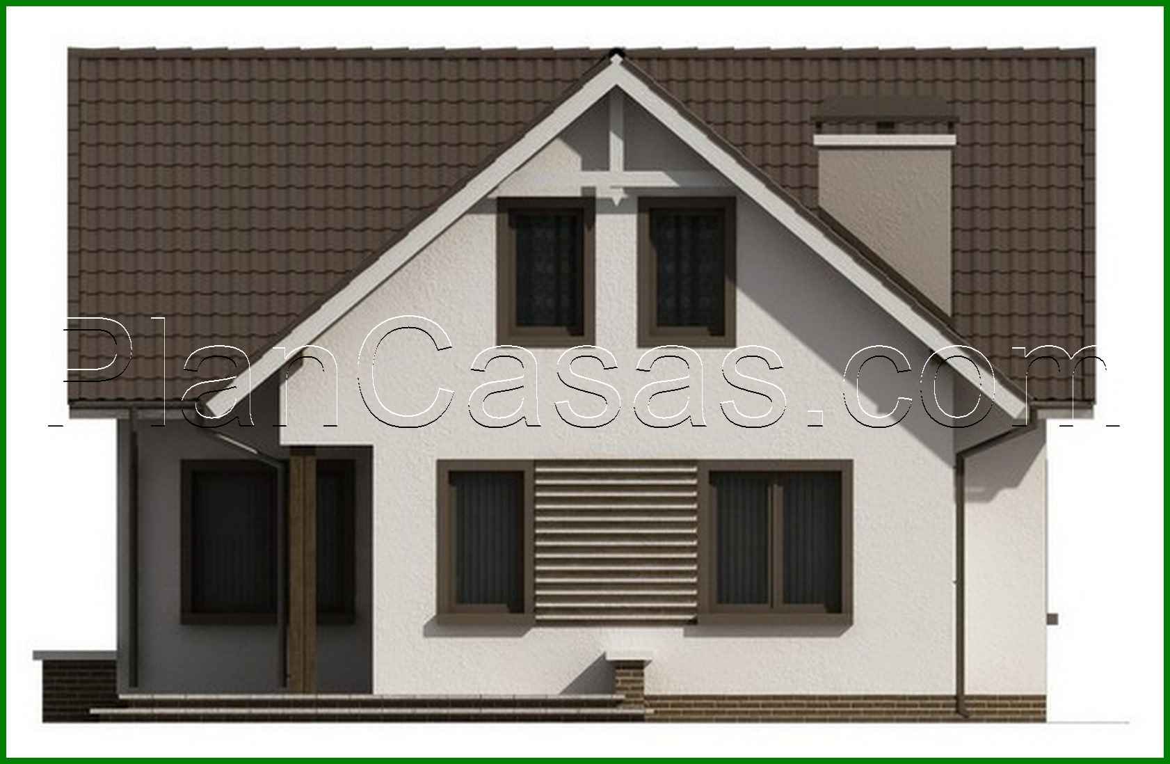 Visualization gallery - Simple house project with a balcony above the entrance