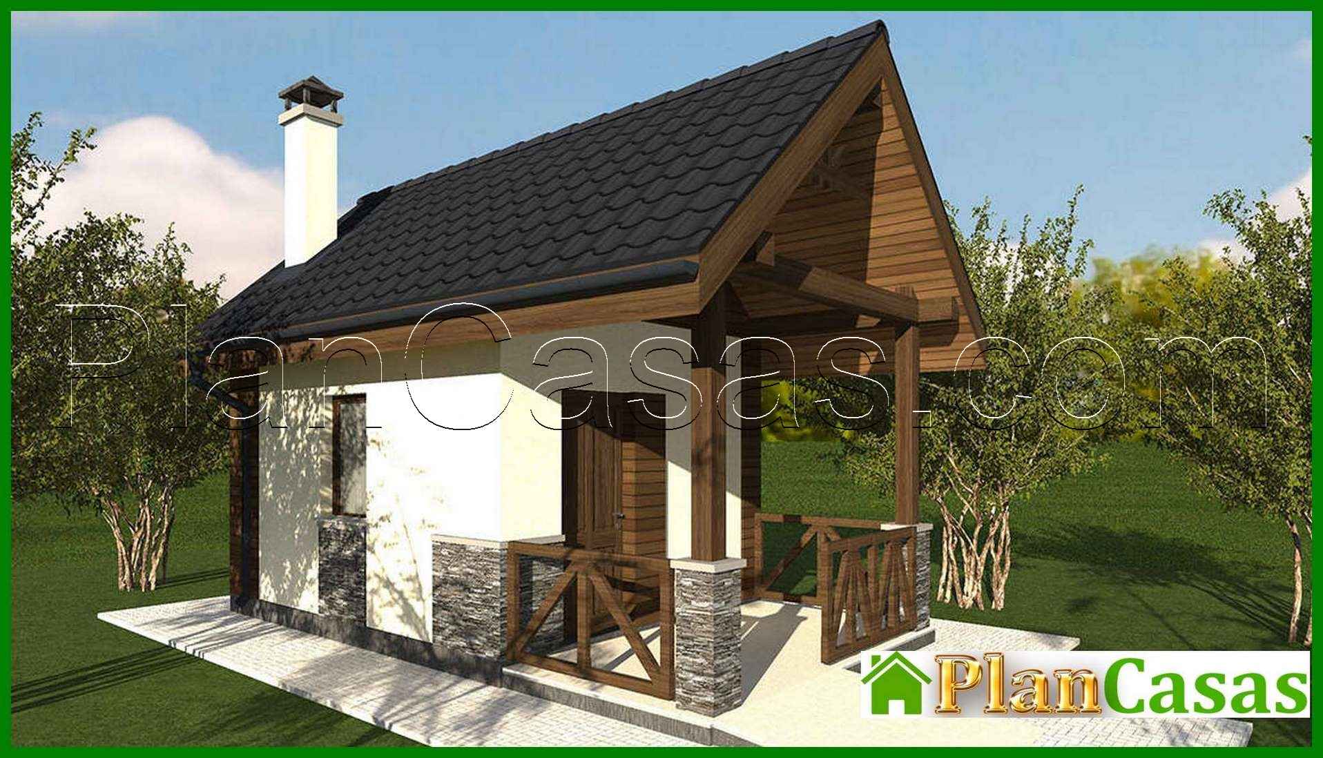 The project of a home workshop with a basement with a total area of 20 square meters. m house plan