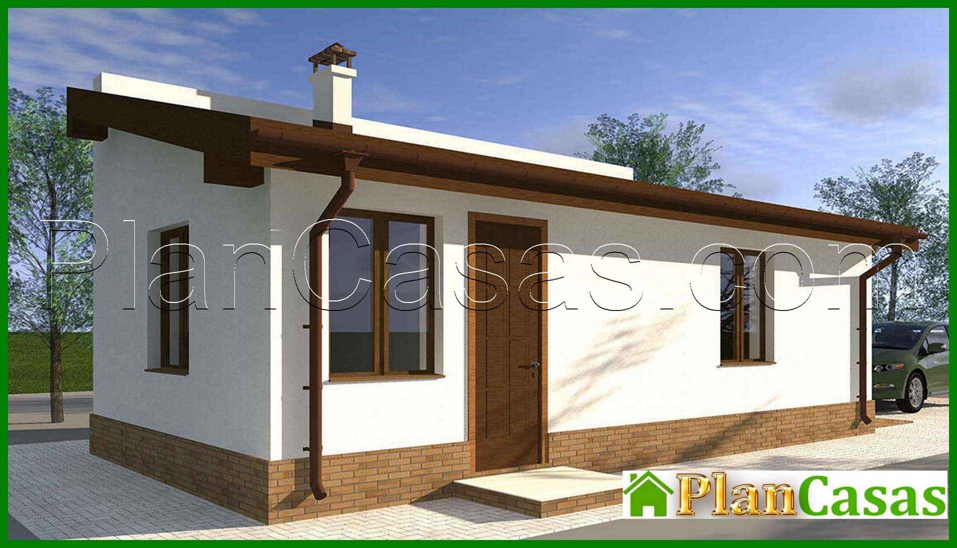 The project of a car garage with an area of 38 square meters. m house plan
