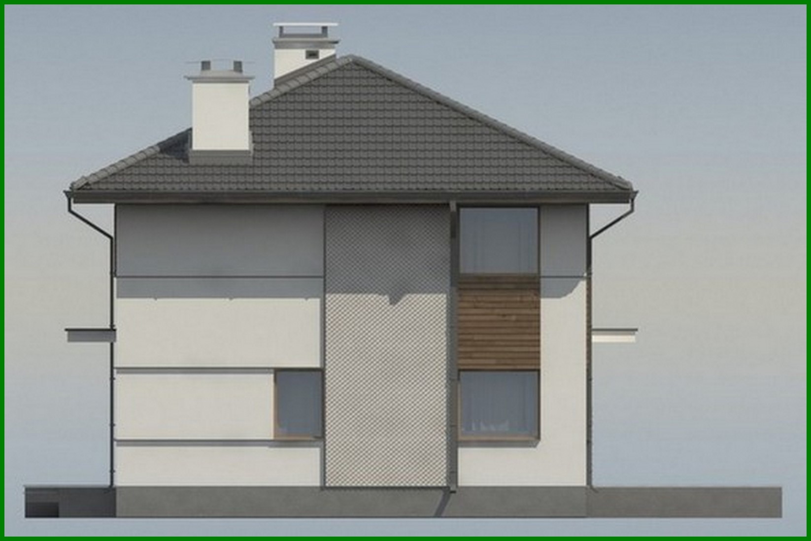 Visualization gallery - The project of a two-story cottage with additional bedrooms