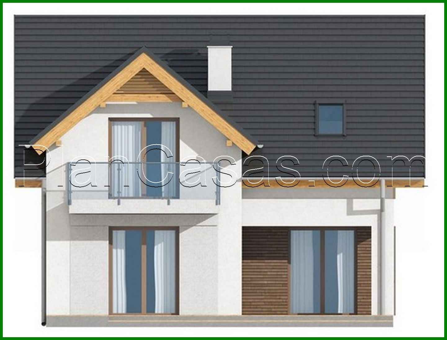 Visualization gallery - The project of a small cottage with roof windows