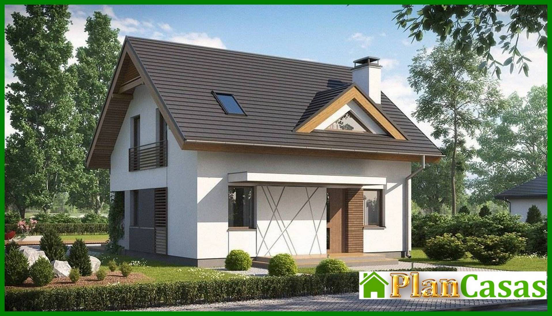 Visualization gallery - The project of a small cottage with roof windows