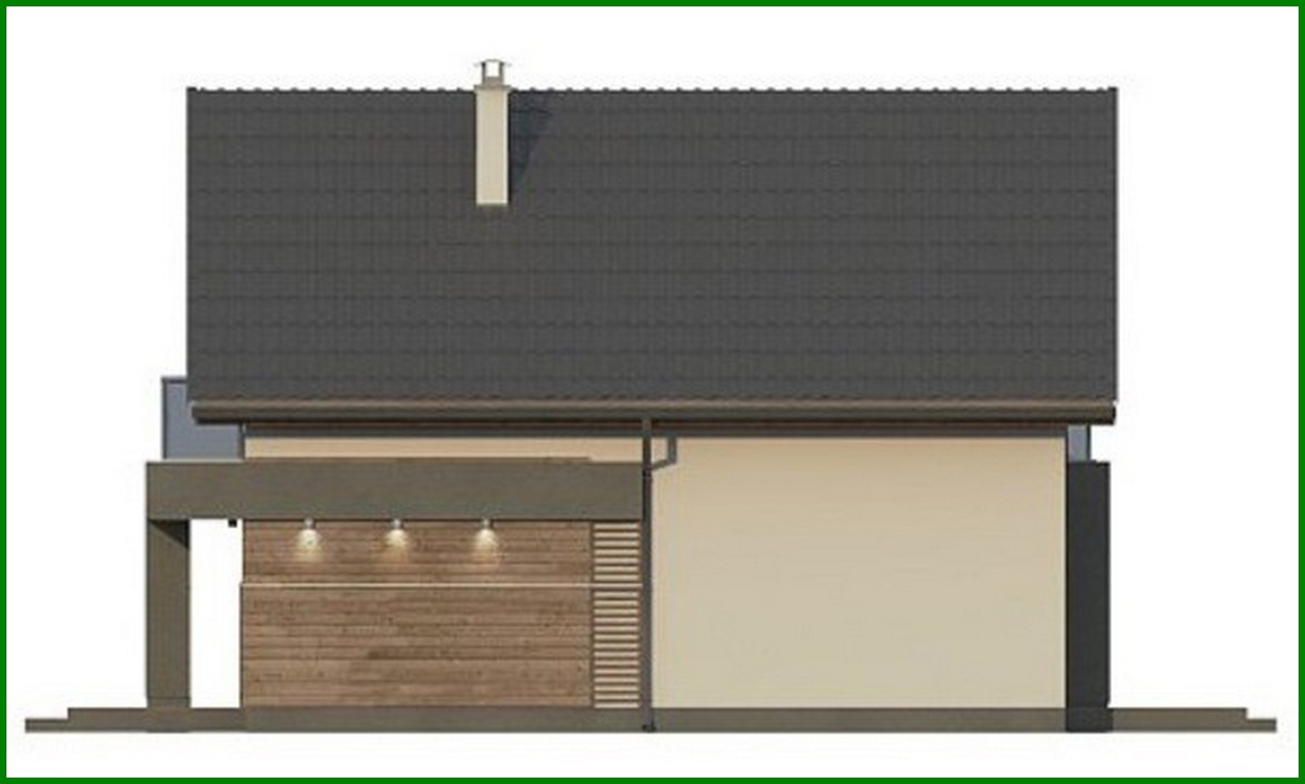 Visualization gallery - Small classic house project for a narrow plot