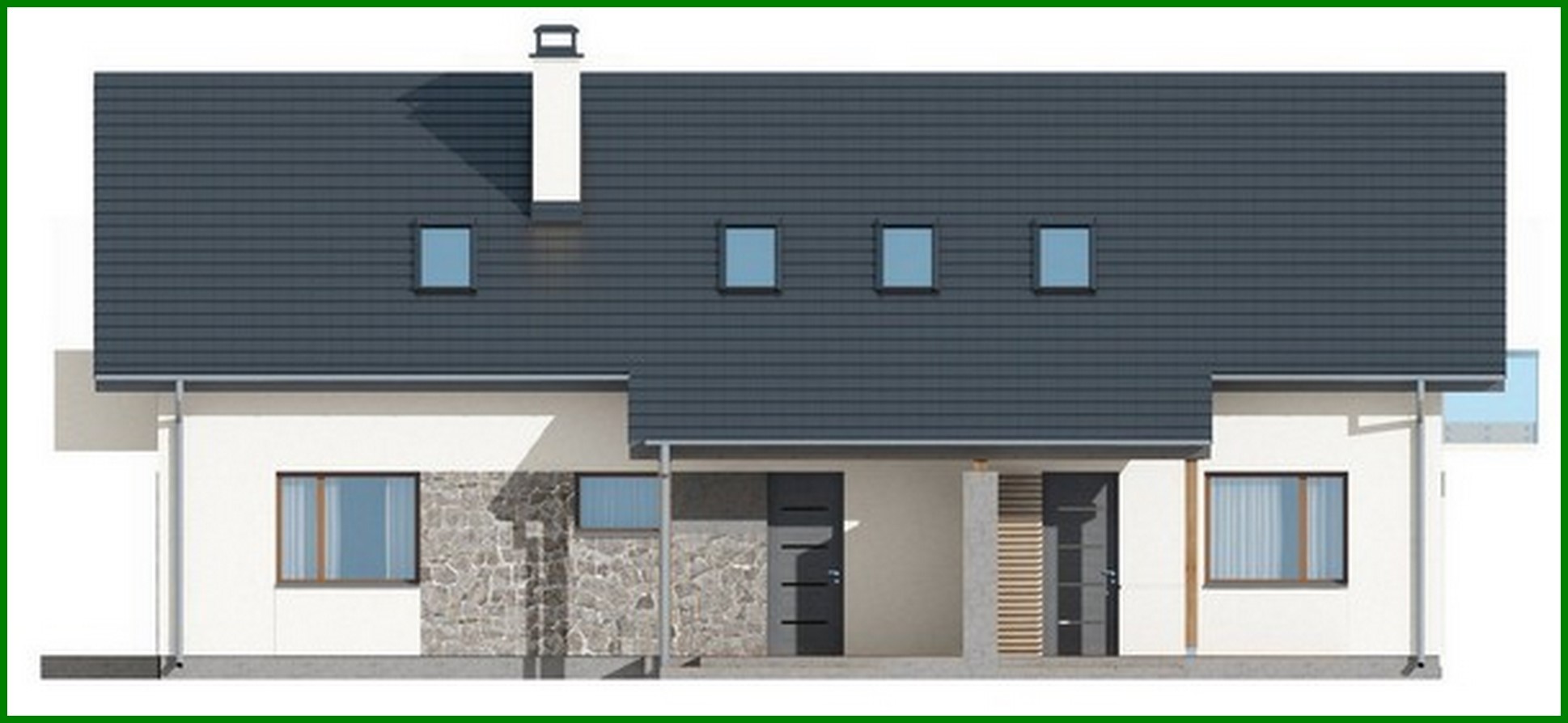 Visualization gallery - The project of a cottage for two families with separate entrances