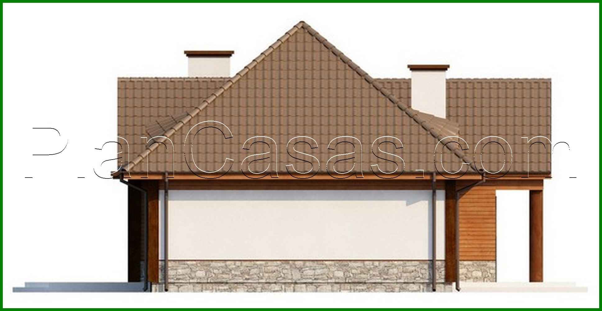 Visualization gallery - Retro style house project with four-pitched roof