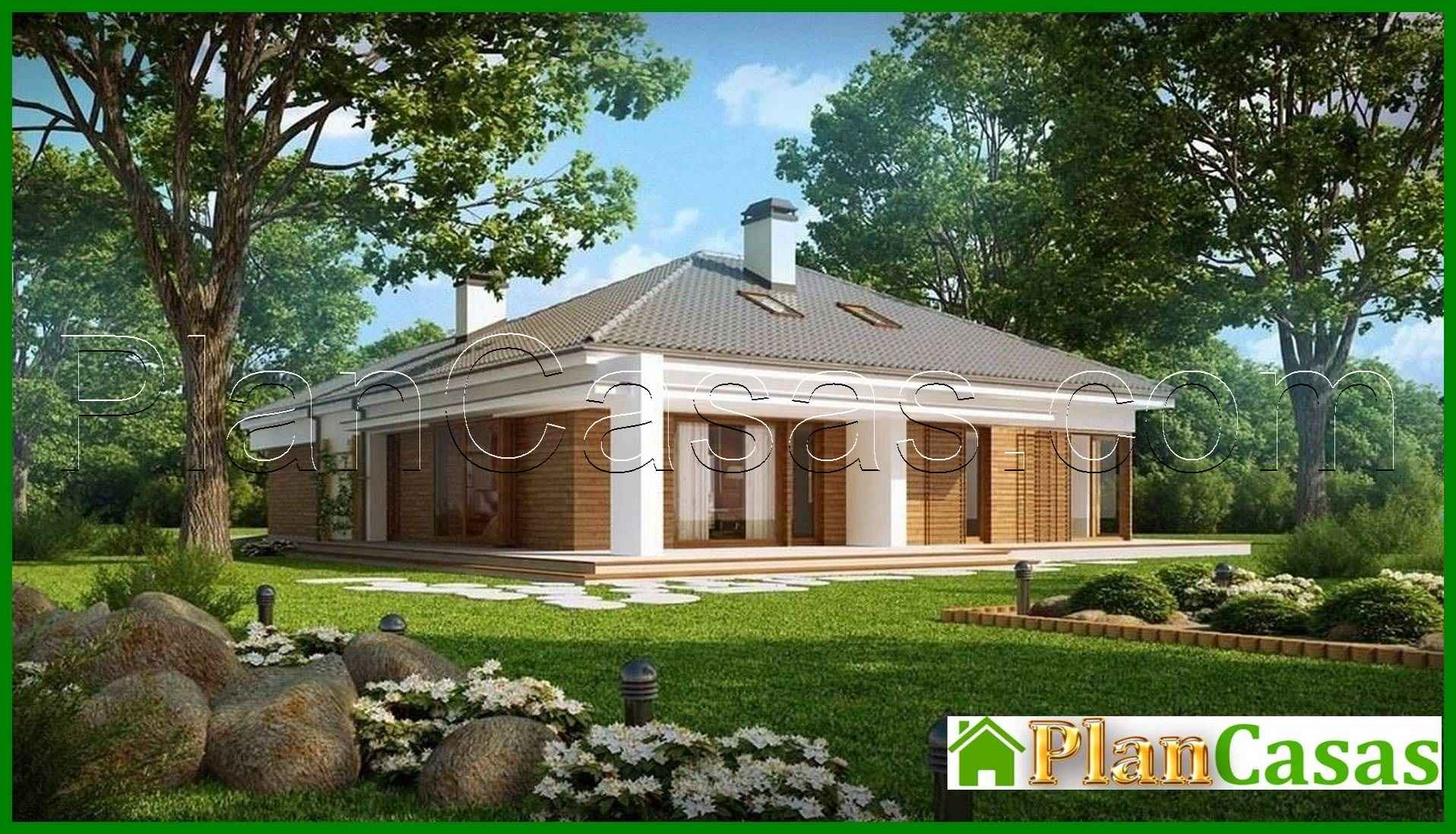 Visualization gallery - The project of a one-story classic cottage with a garage and an attic