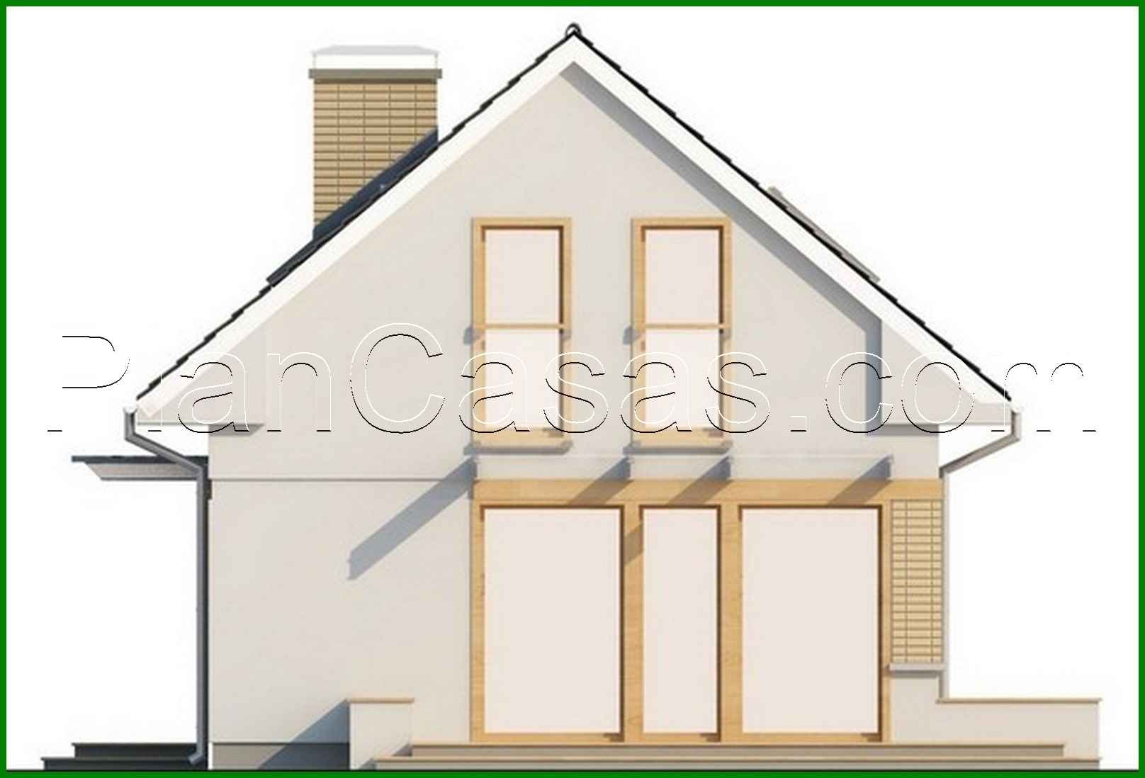Visualization gallery - Project of a small house with a gable roof attic