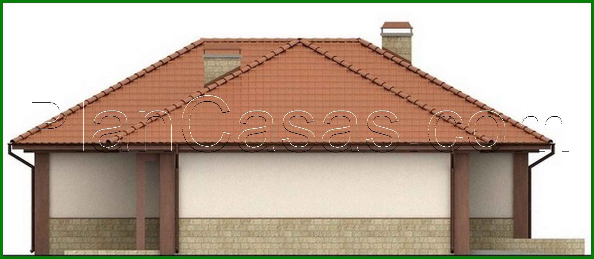 Visualization gallery - The project of a one-story spacious comfortable house with a gable roof and a garage for 1 car