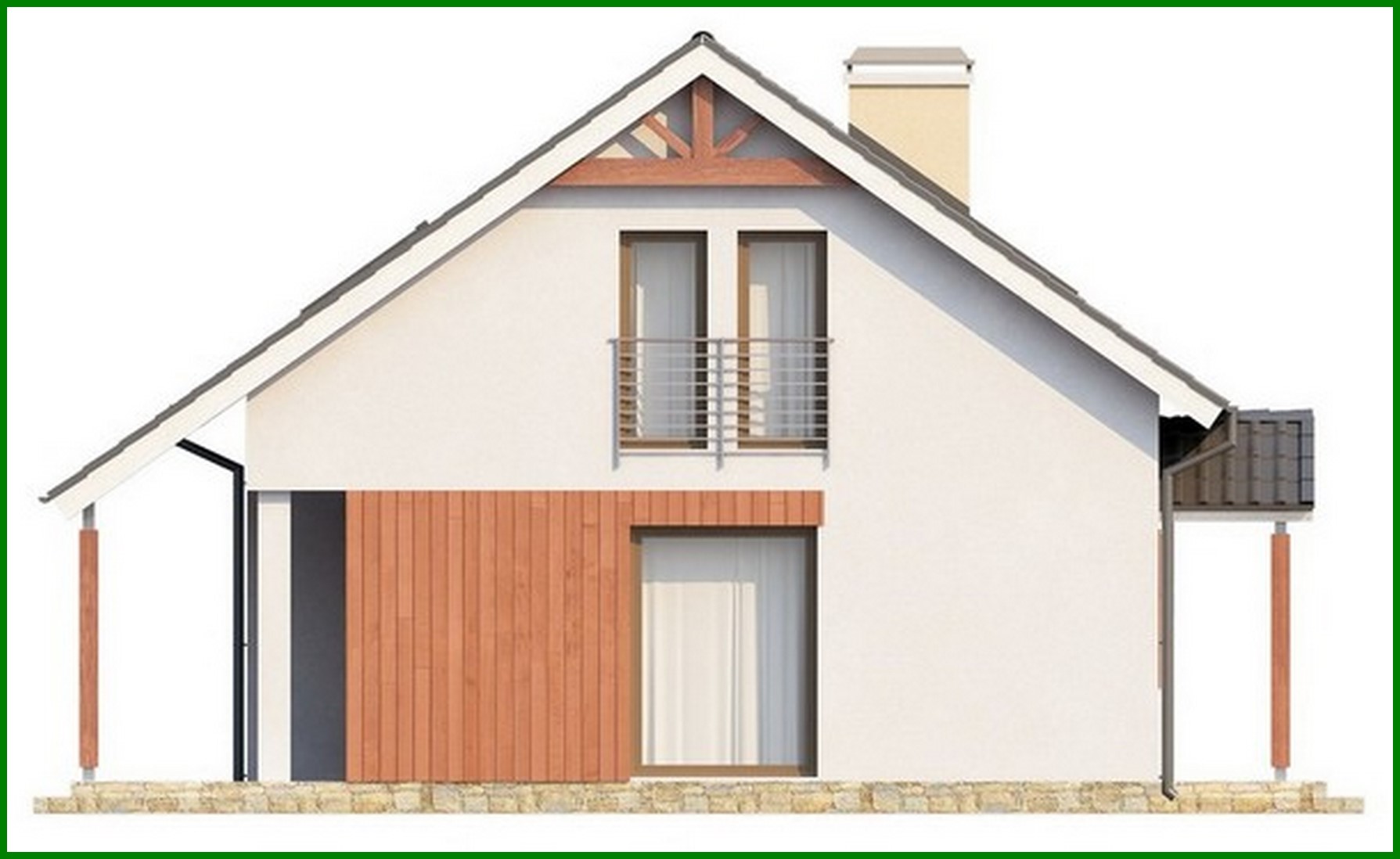 Visualization gallery - The project of a budget simple house with an attic