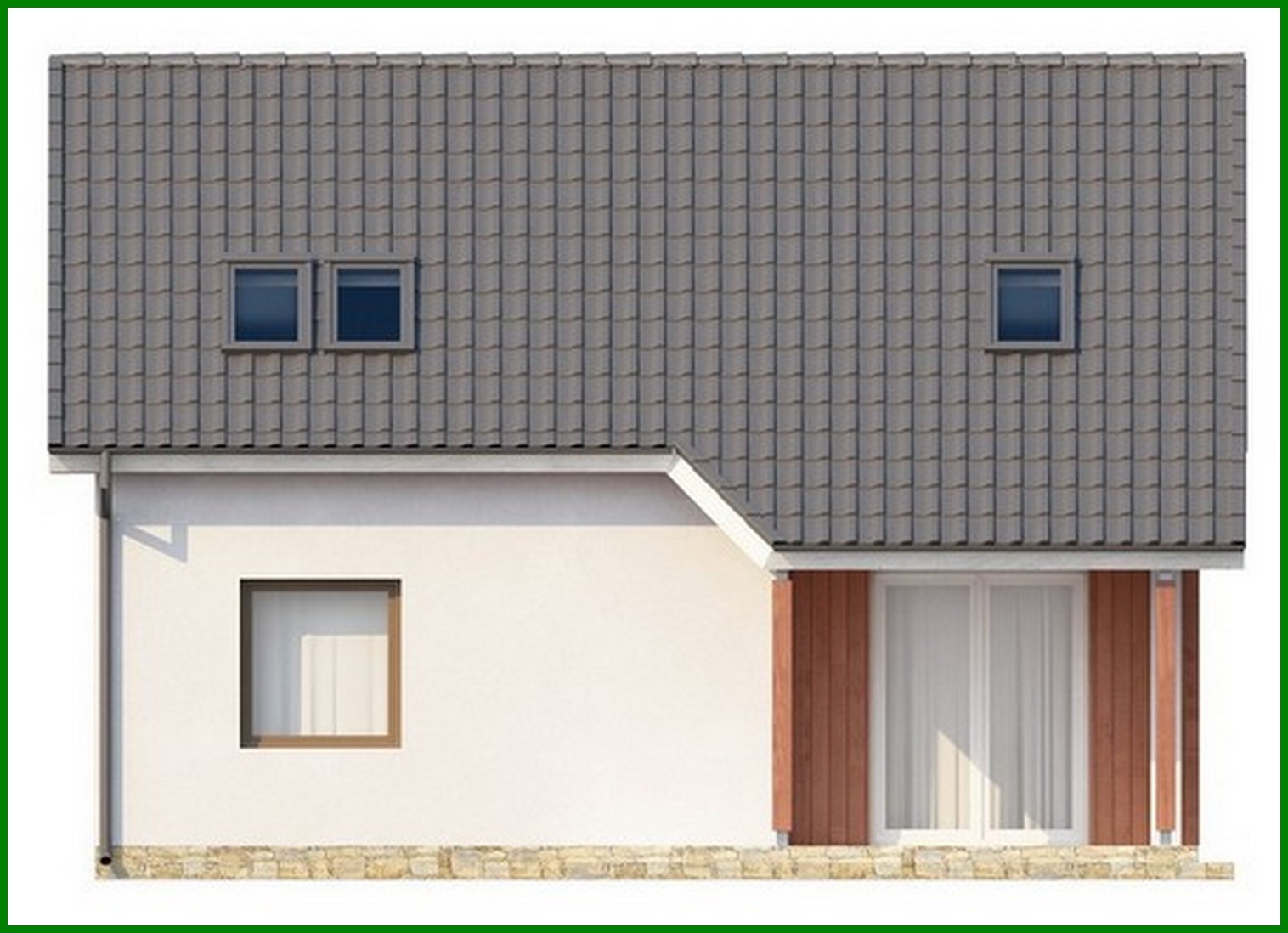 Visualization gallery - The project of a budget simple house with an attic