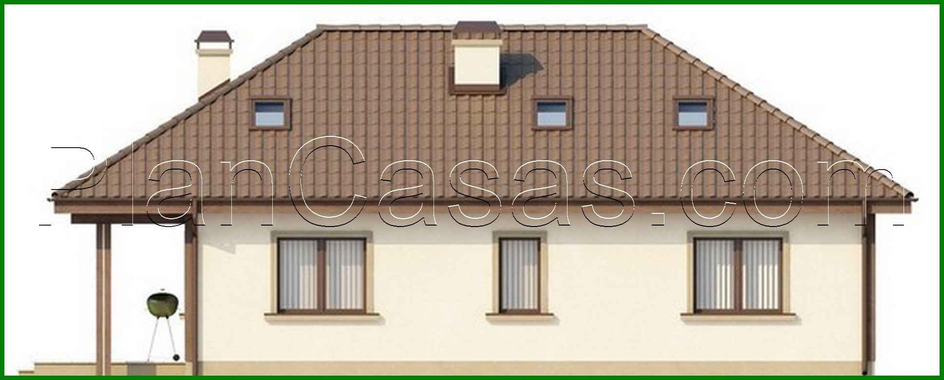 Visualization gallery - The classic design of a 1.5-storey cottage