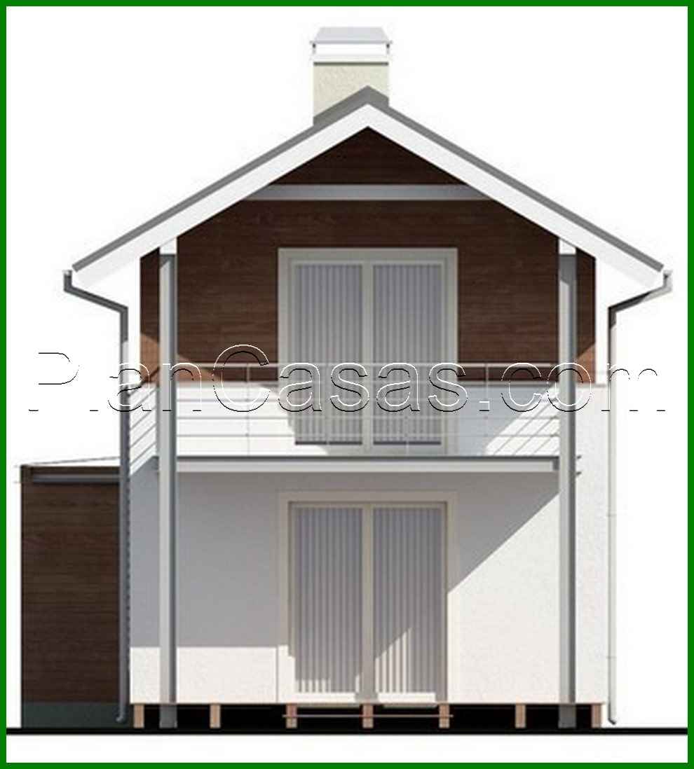 Visualization gallery - A project of a two-story small house for a narrow plot