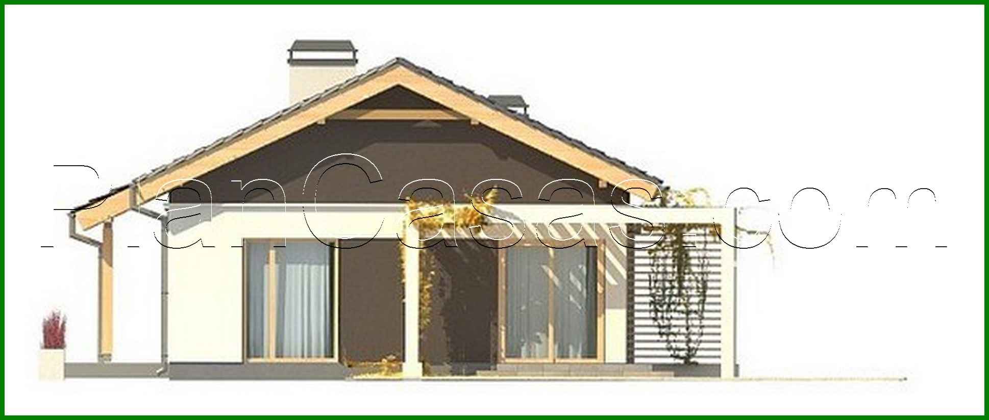 Visualization gallery - The project of a comfortable classic one-story house with a garage