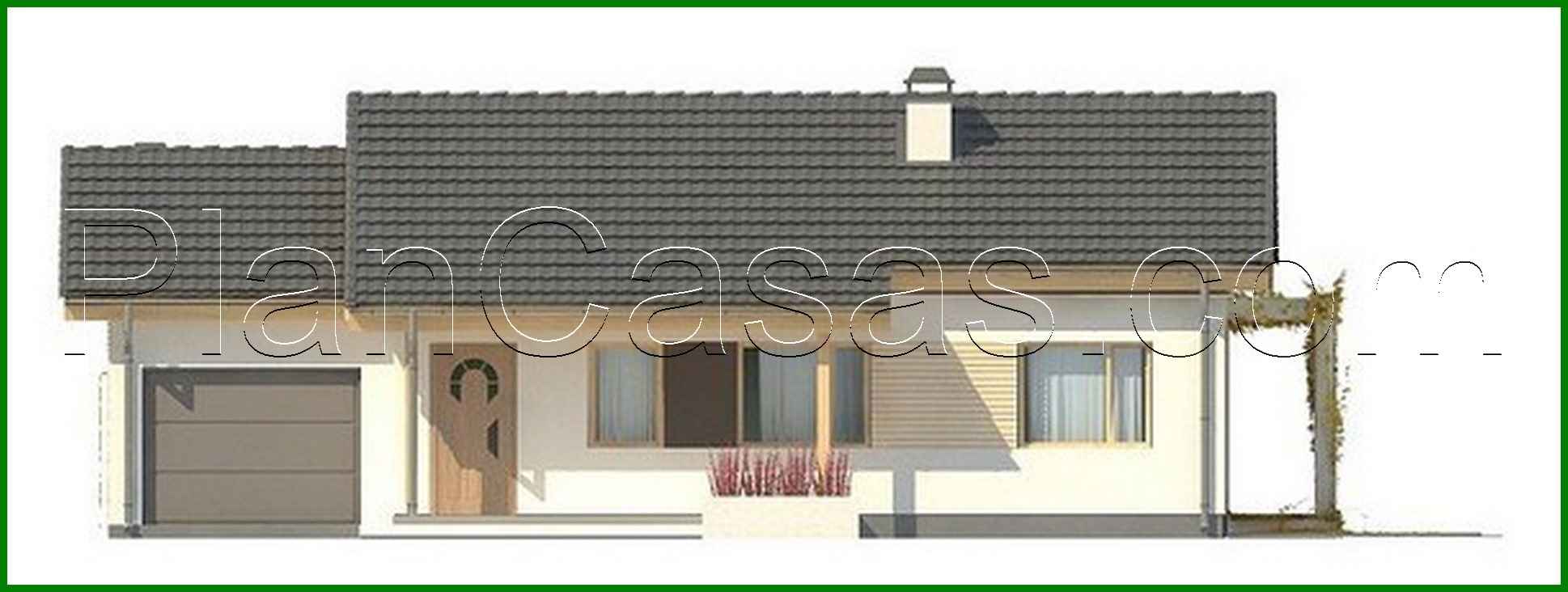 Visualization gallery - The project of a comfortable classic one-story house with a garage