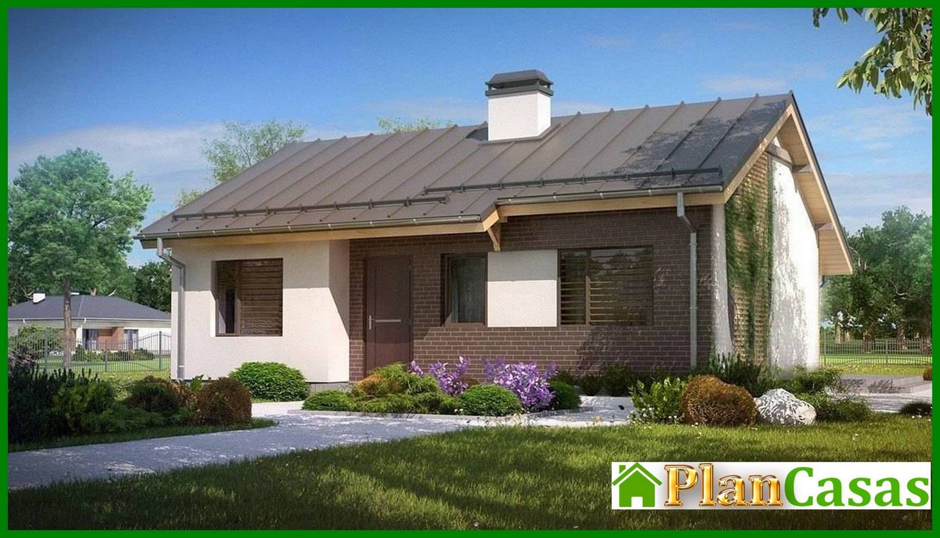 The project of a simple inexpensive one-story house house plan