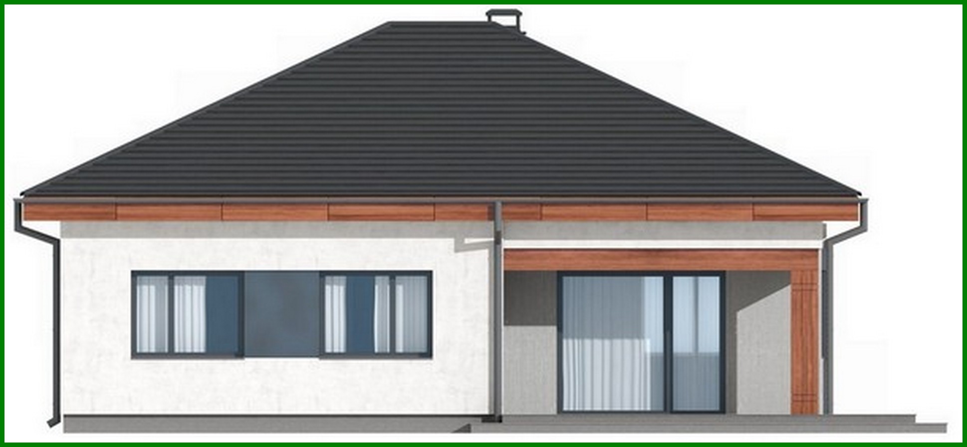 Visualization gallery - Project of a stylish one-story classic house