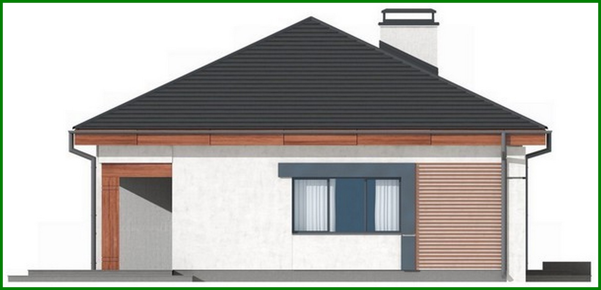 Visualization gallery - Project of a stylish one-story classic house