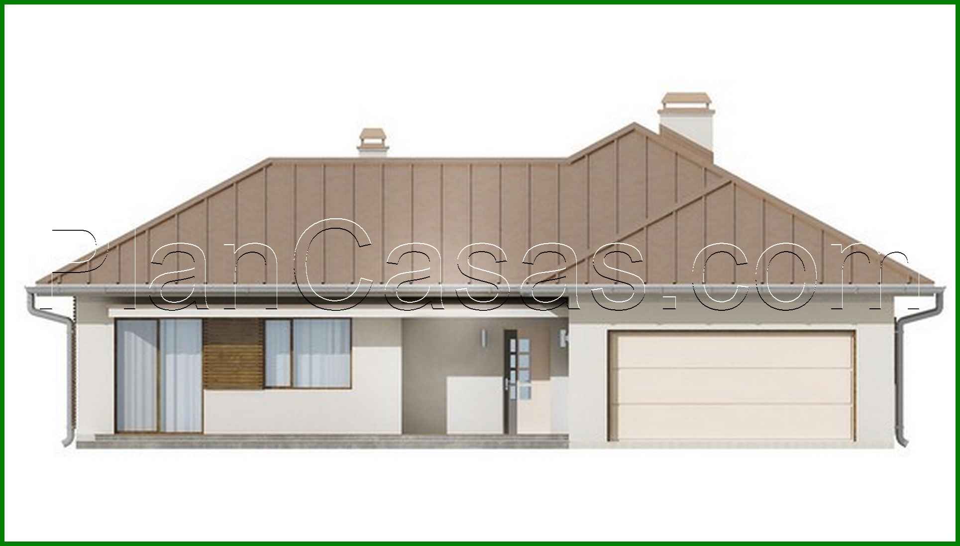 Visualization gallery - Single-storey cottage project with a corner terrace