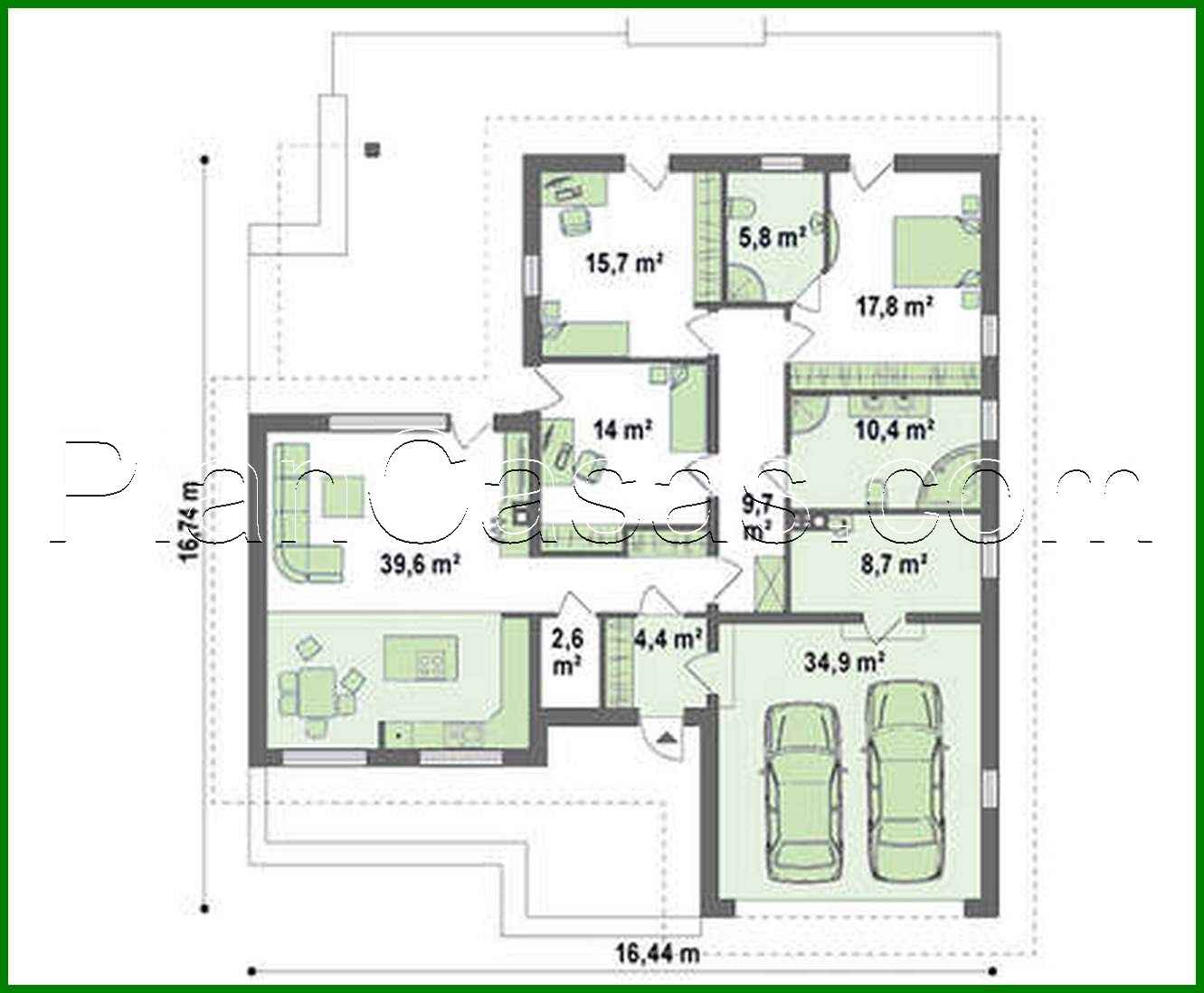 Visualization gallery - Single-storey cottage project with a corner terrace