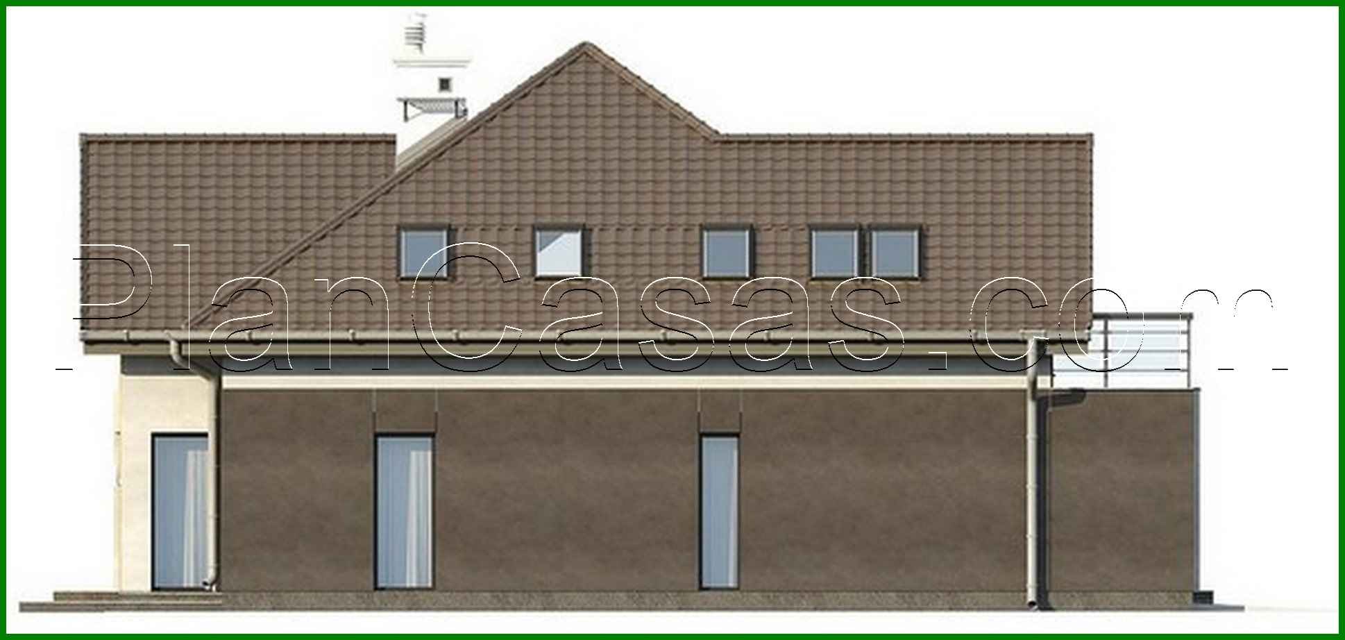 Visualization gallery - Project of a cottage with a frontal garage