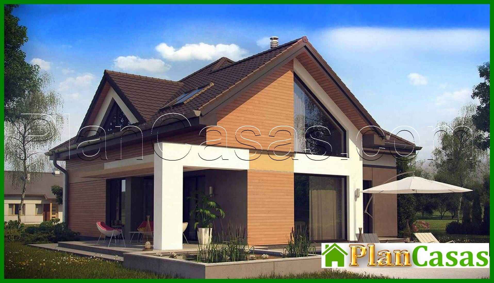 Visualization gallery - Project of a cottage with a frontal garage