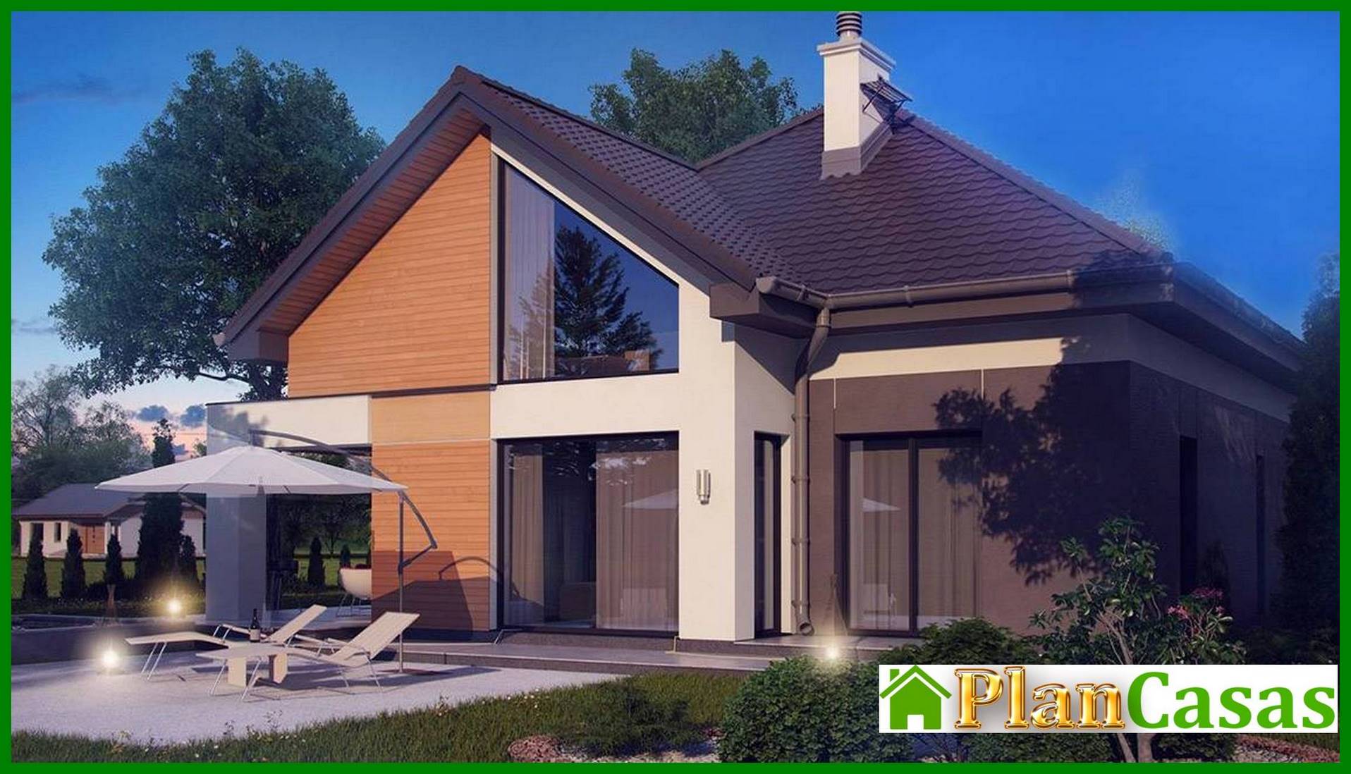 Visualization gallery - Project of a cottage with a frontal garage