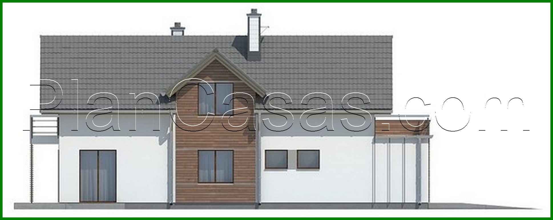 Visualization gallery - Project of a house with a garage for a narrow plot