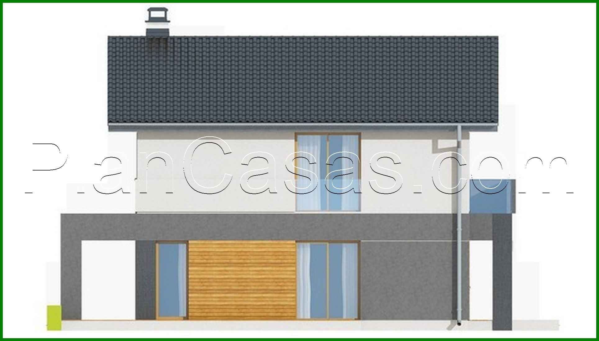 Visualization gallery - The project of a two-story cottage for a narrow site