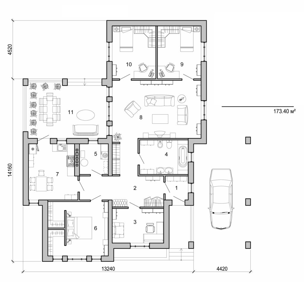 Visualization gallery - One storey beautiful house