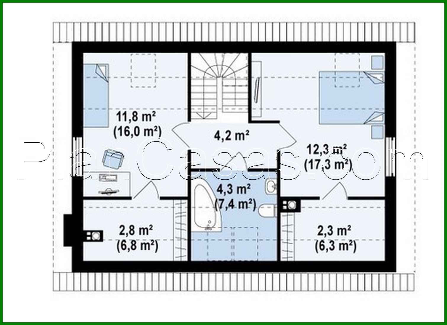 Visualization gallery - Project of a house with an attic for a small plot
