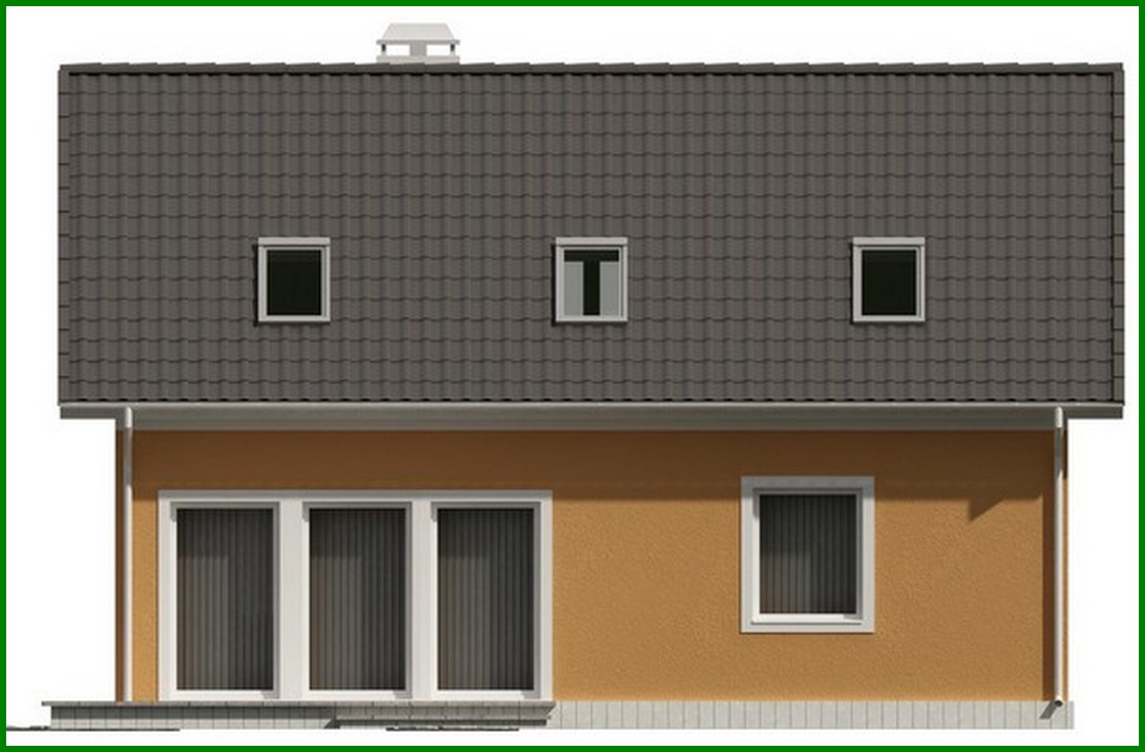 Visualization gallery - Project of a house with an attic for a small plot