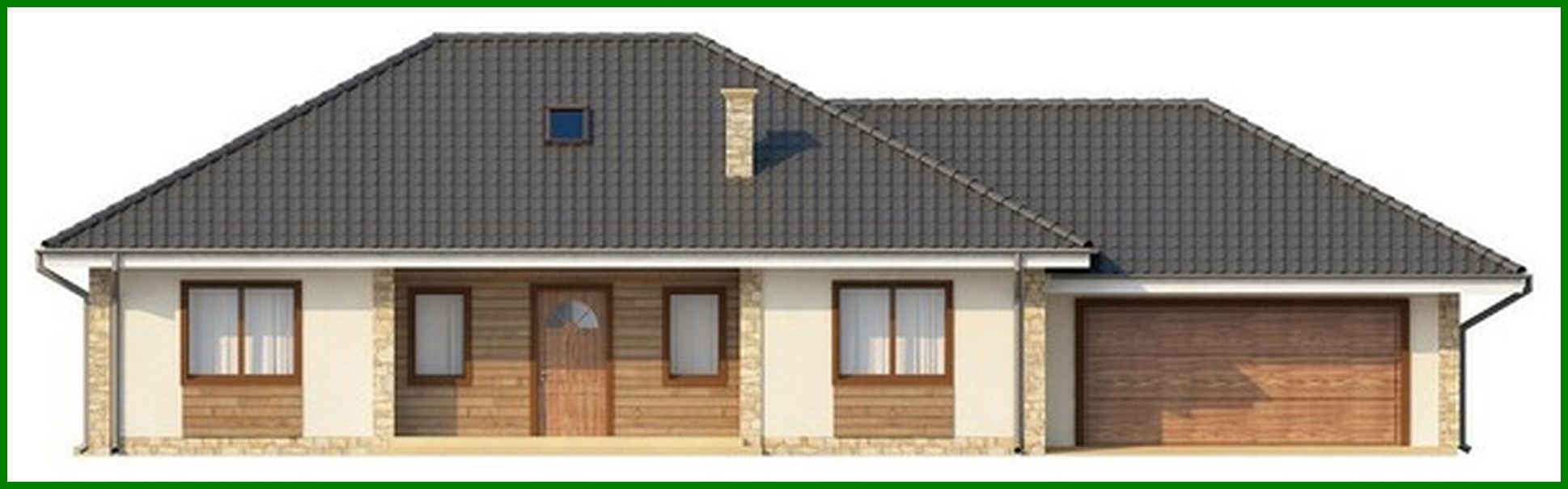 Visualization gallery - Single-storey house project with a large garage