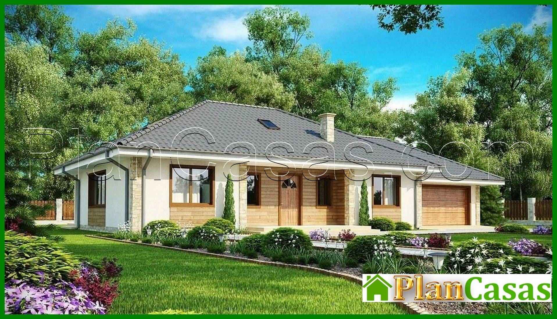 Visualization gallery - Single-storey house project with a large garage