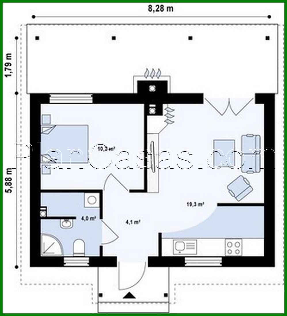 Visualization gallery - The project of a small budget one-story house with a wooden facade