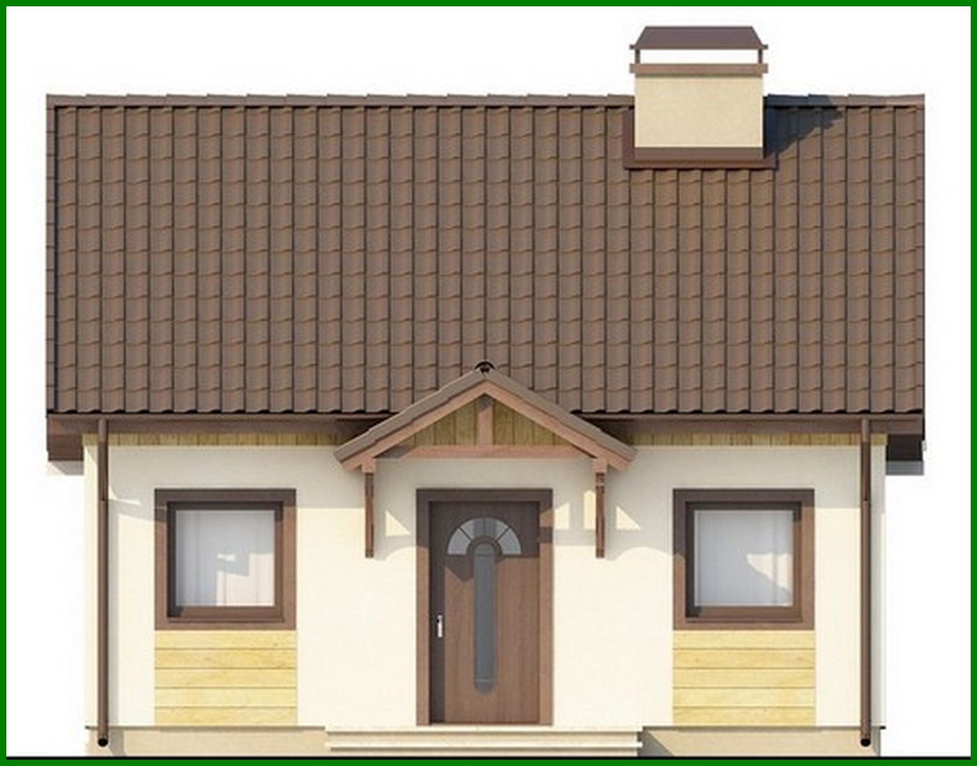 Visualization gallery - Project of a small house with a covered terrace