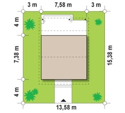 Visualization gallery - Project of a small house with a covered terrace