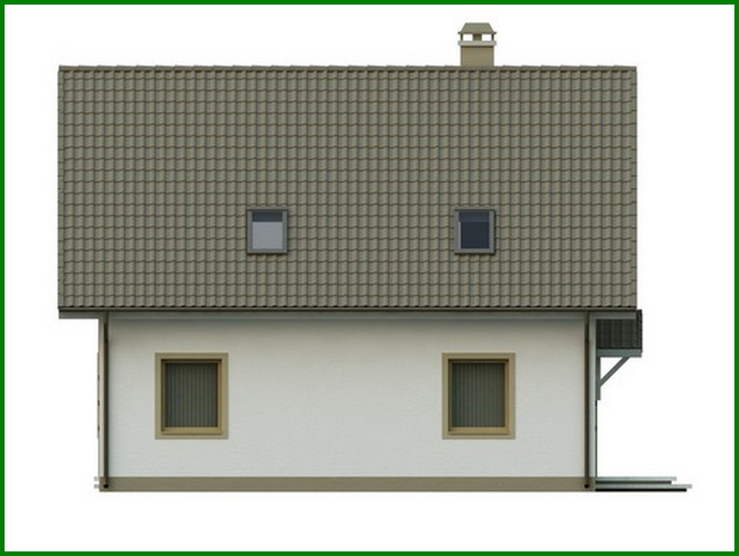 Visualization gallery - The project of a stylish economical cottage with an attic