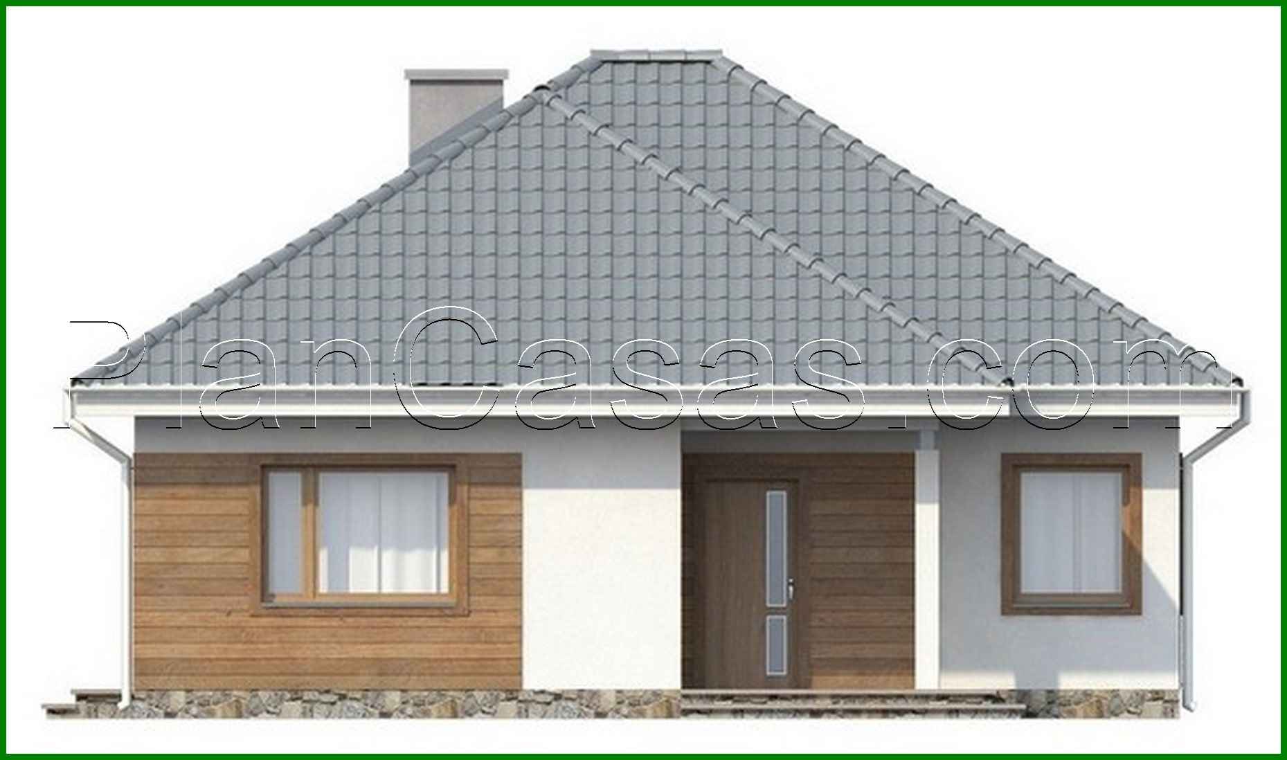 Visualization gallery - One-storey house project with a covered terrace