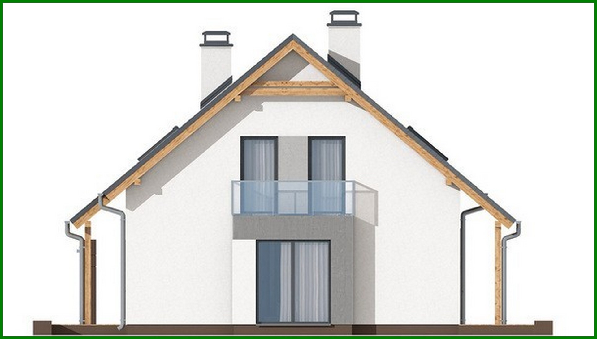 Visualization gallery - A project of a comfortable cottage with an office on the ground floor