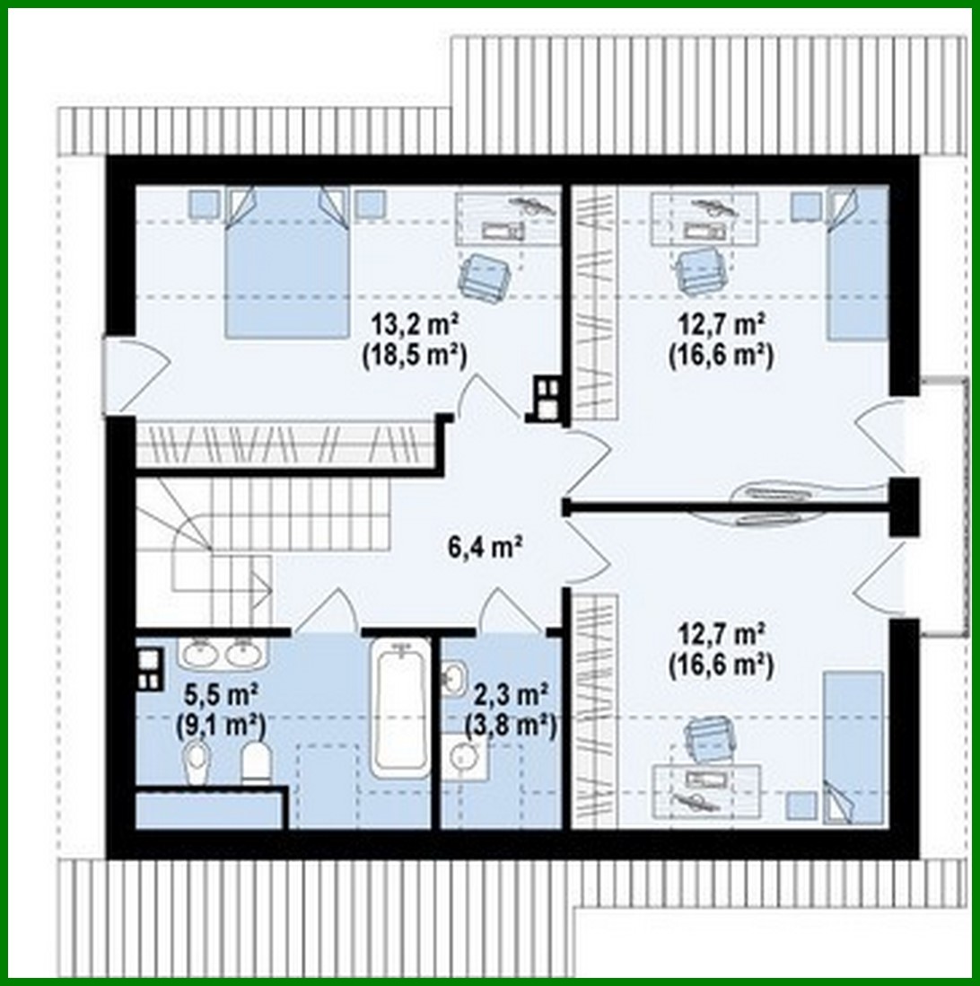 Visualization gallery - A project of a comfortable cottage with an office on the ground floor