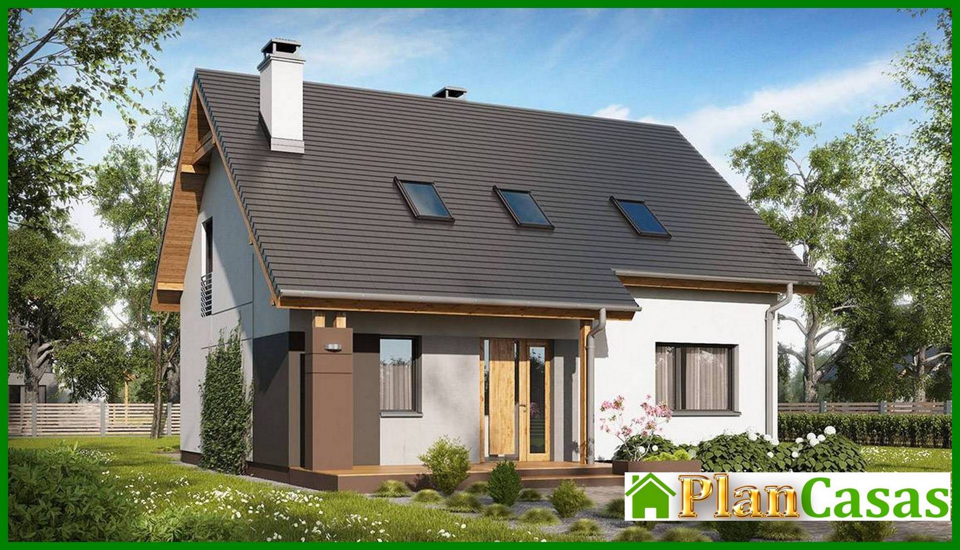 Visualization gallery - A project of a comfortable cottage with an office on the ground floor