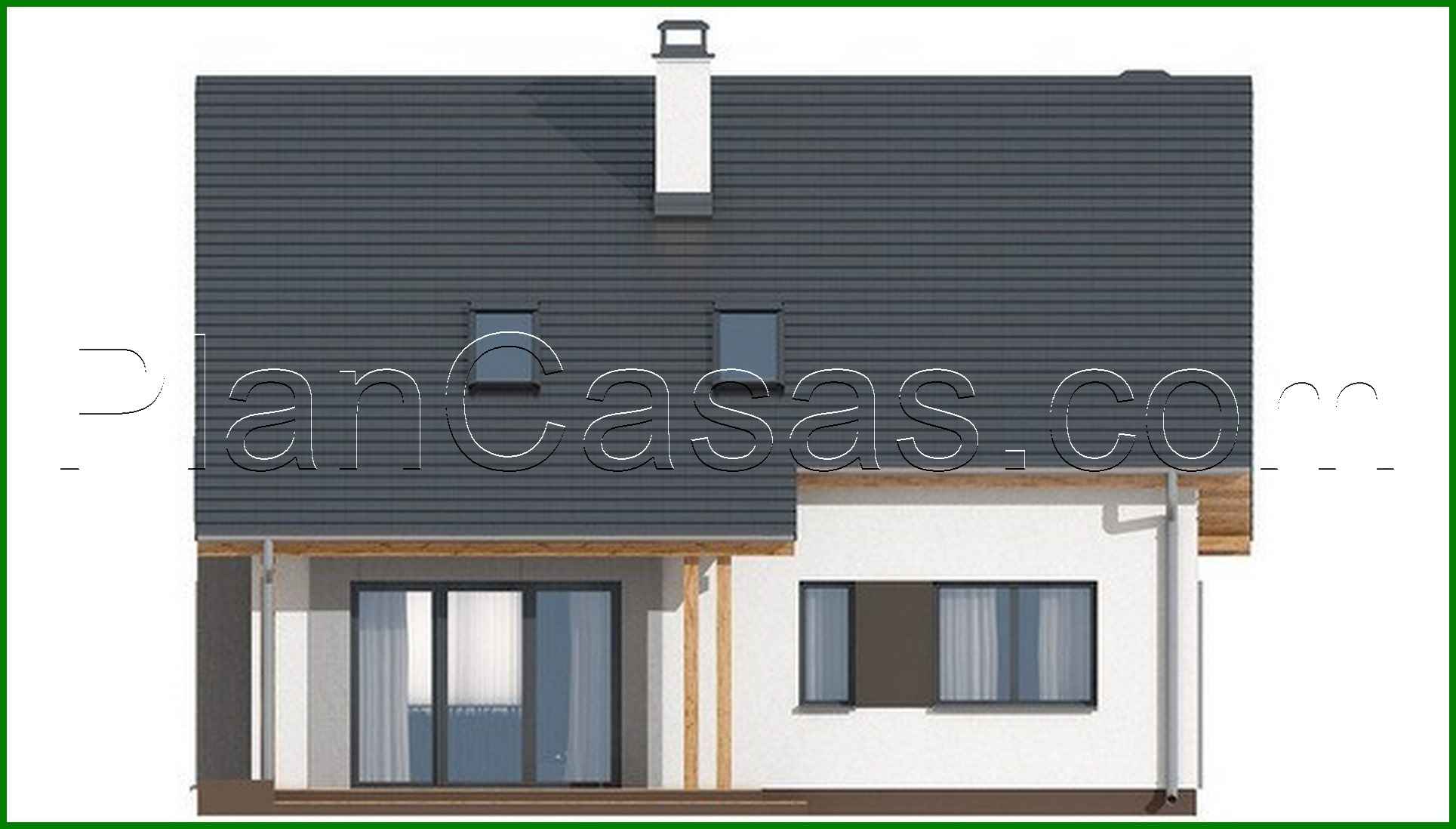 Visualization gallery - A project of a comfortable cottage with an office on the ground floor