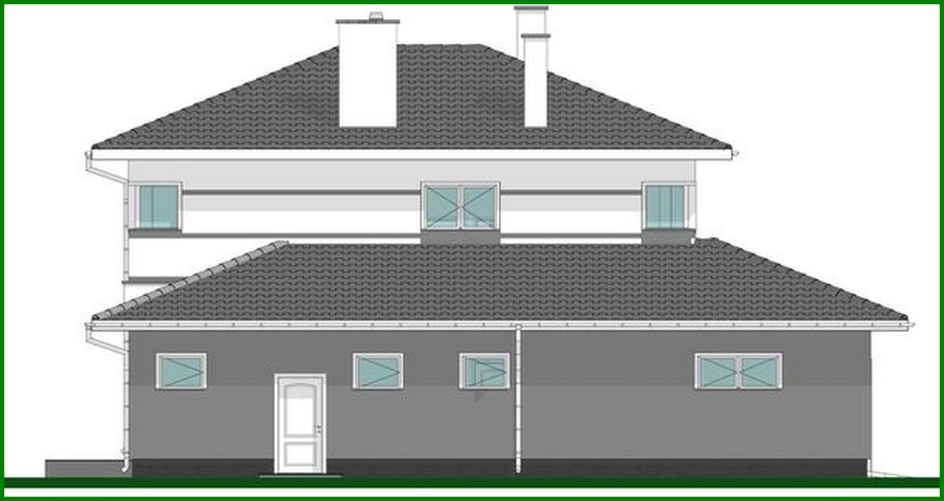 Visualization gallery - Project for the construction of a bright two-story mansion